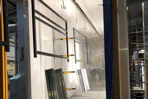 CaseStudy-Gresham-Office-Furniture Gema powder booth at Gresham UK